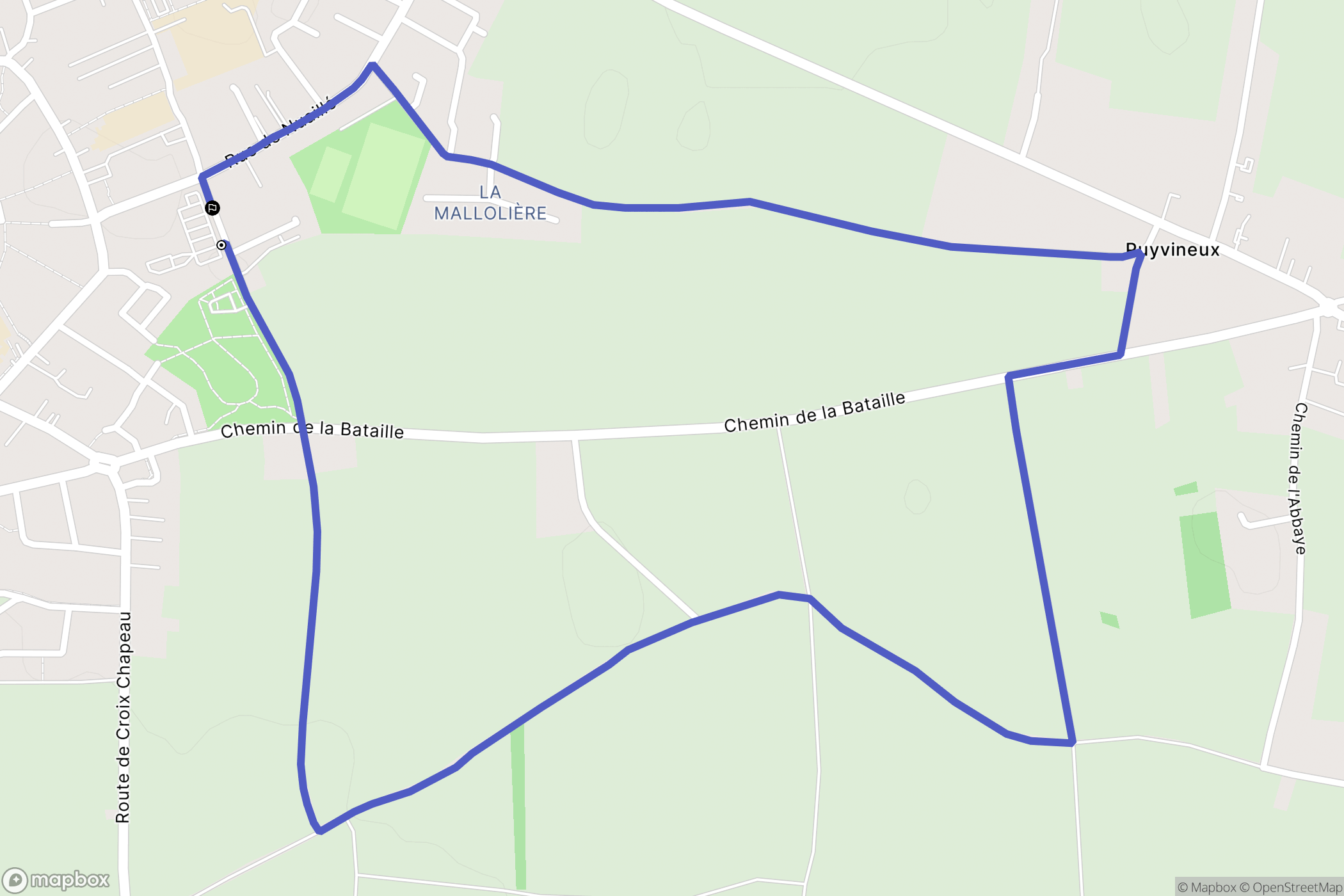 La Jarrie : carte du parcours de randonnée - France