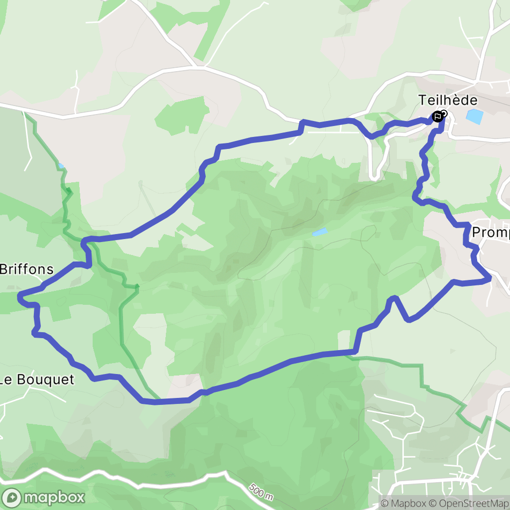 Teilhède : carte du parcours de randonnée - France