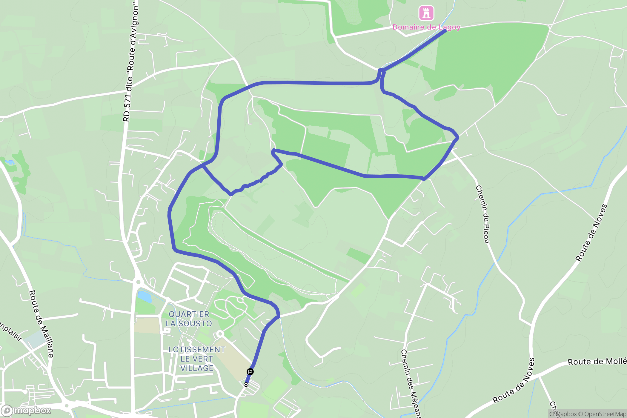 Saint-Rémy-de-Provence : carte du parcours de randonnée - France