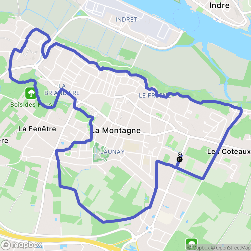 La Montagne : carte du parcours de randonnée - France