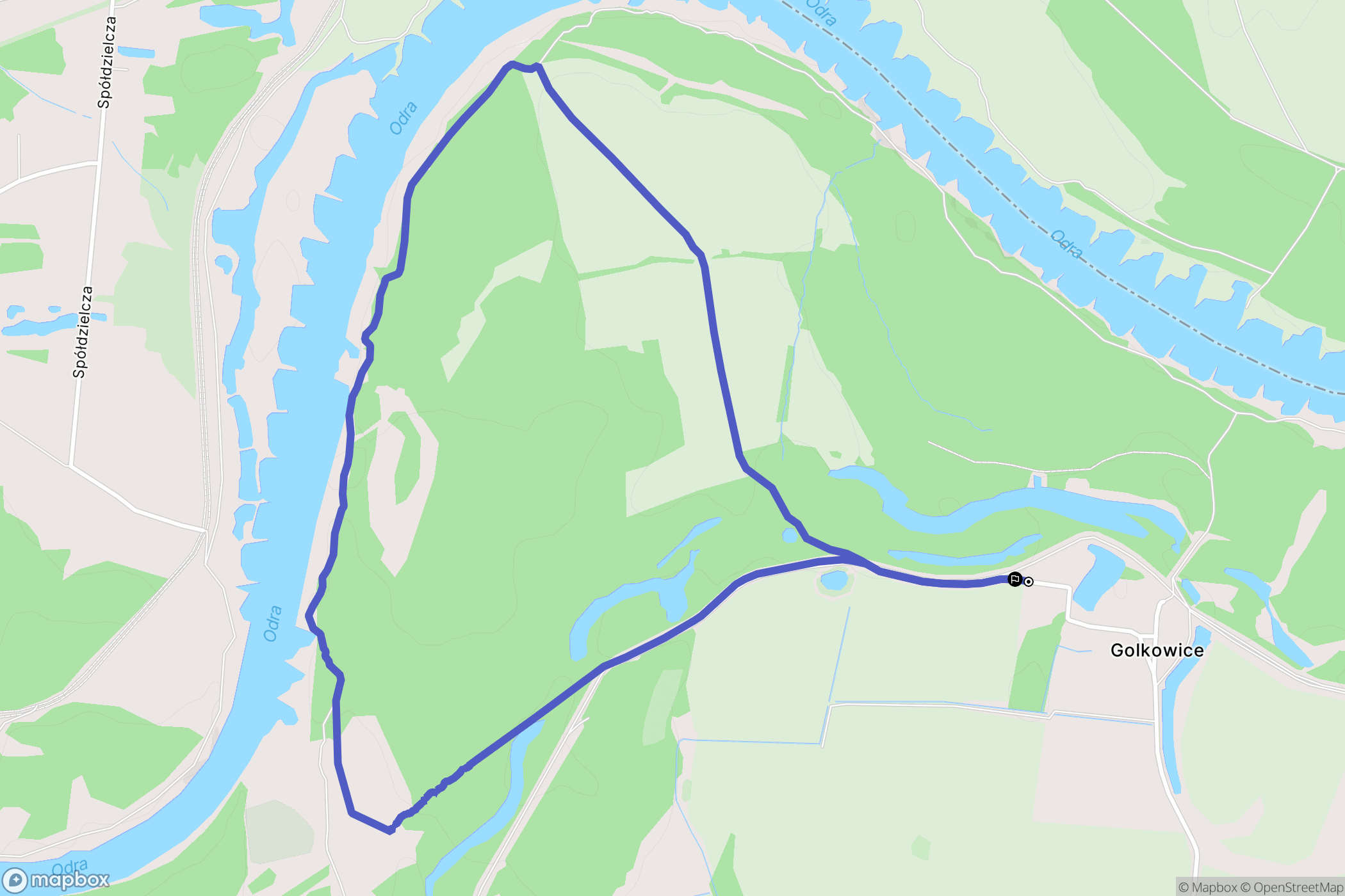 Golkowice: mapa trasy - Poland