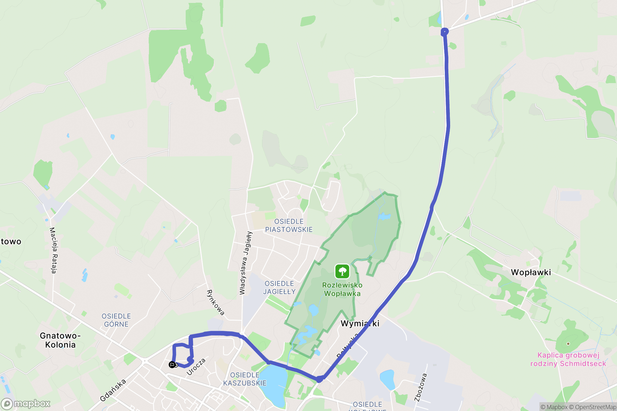 Kętrzyn: mapa trasy - Poland