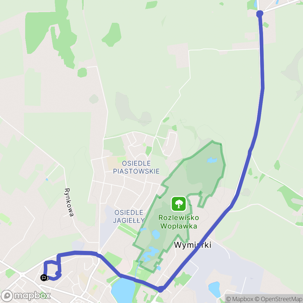 Kętrzyn: mapa trasy - Poland