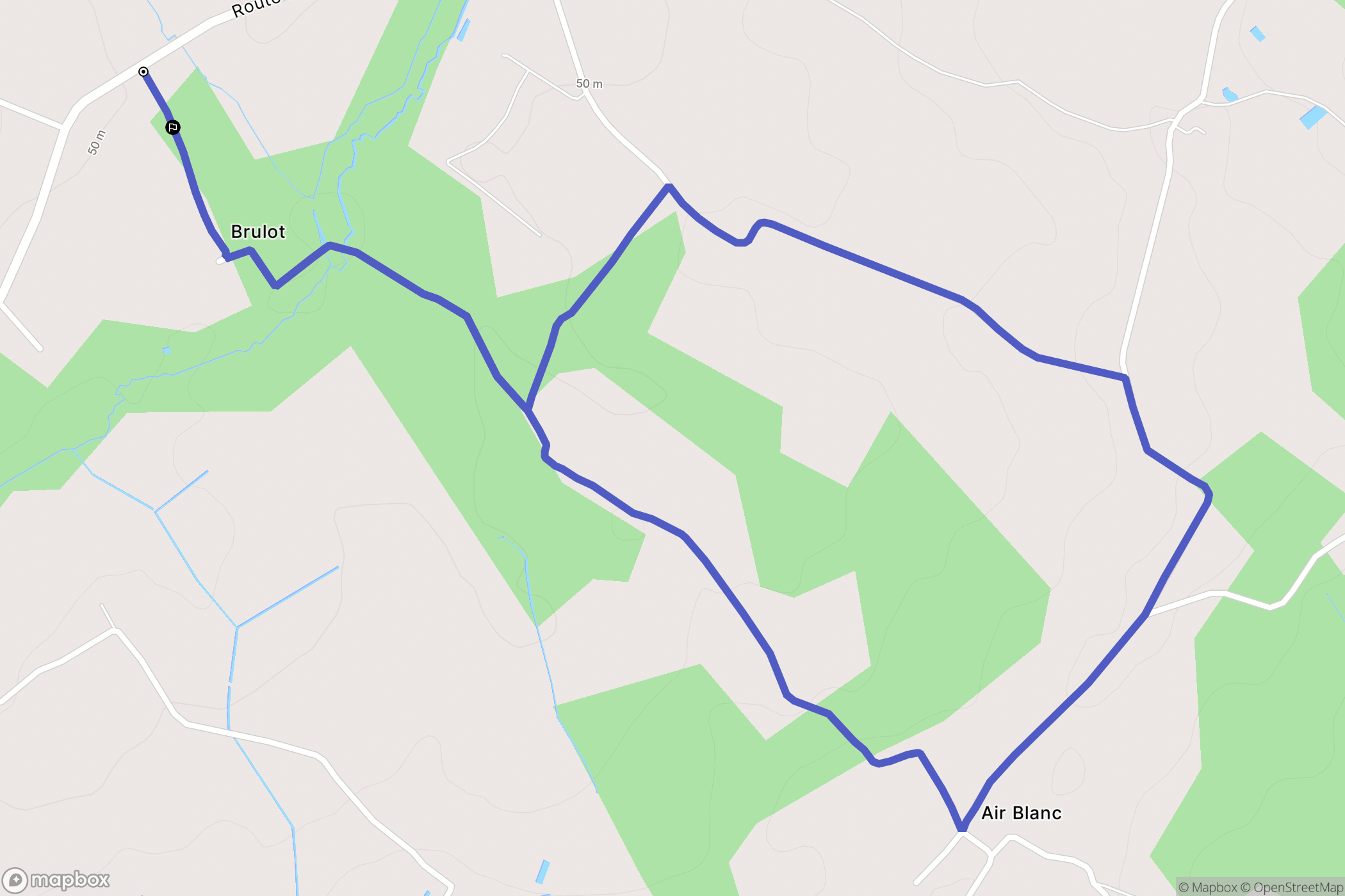 Boisredon : carte du parcours de randonnée - France