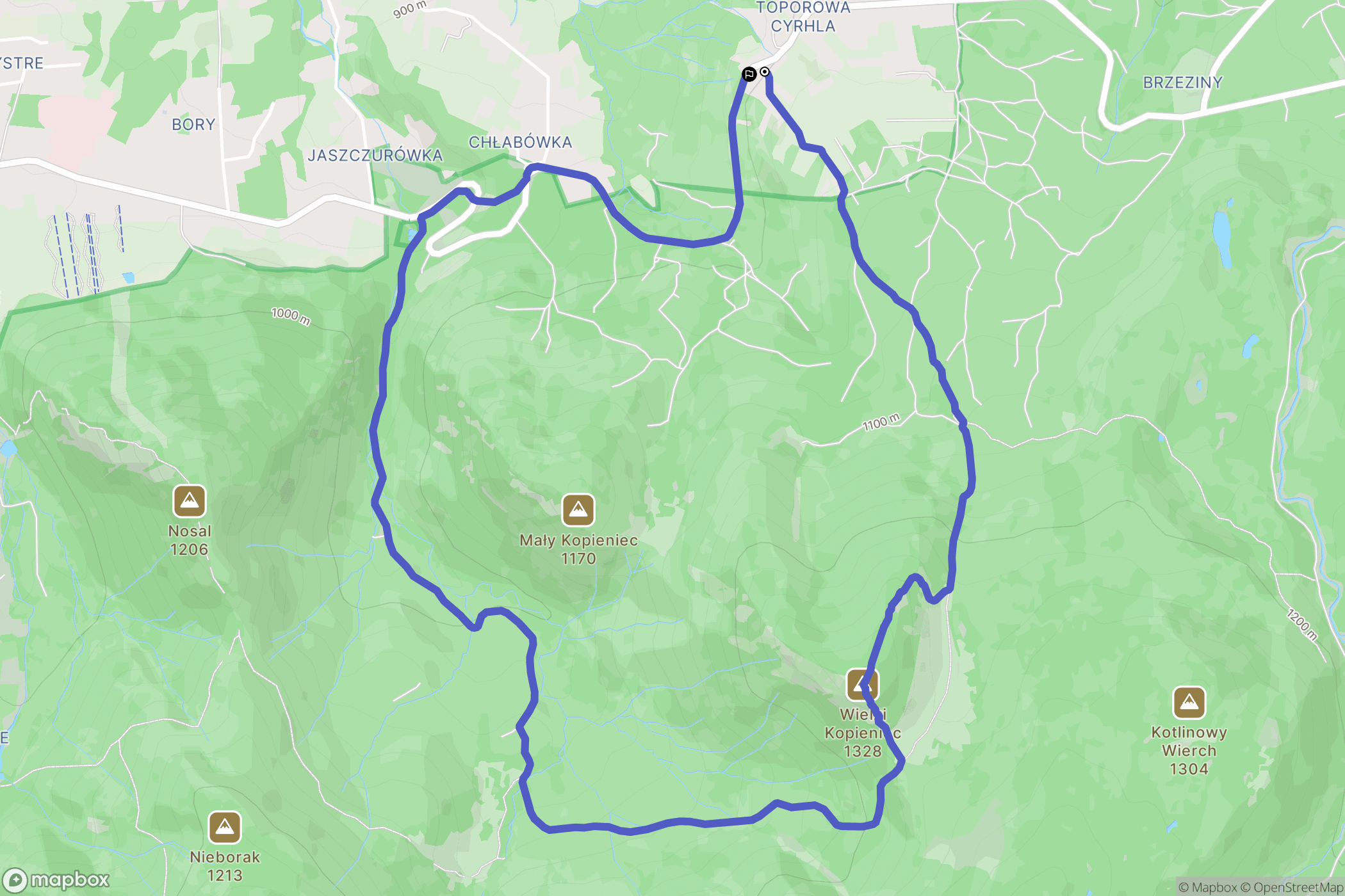 Zakopane: mapa trasy - Poland