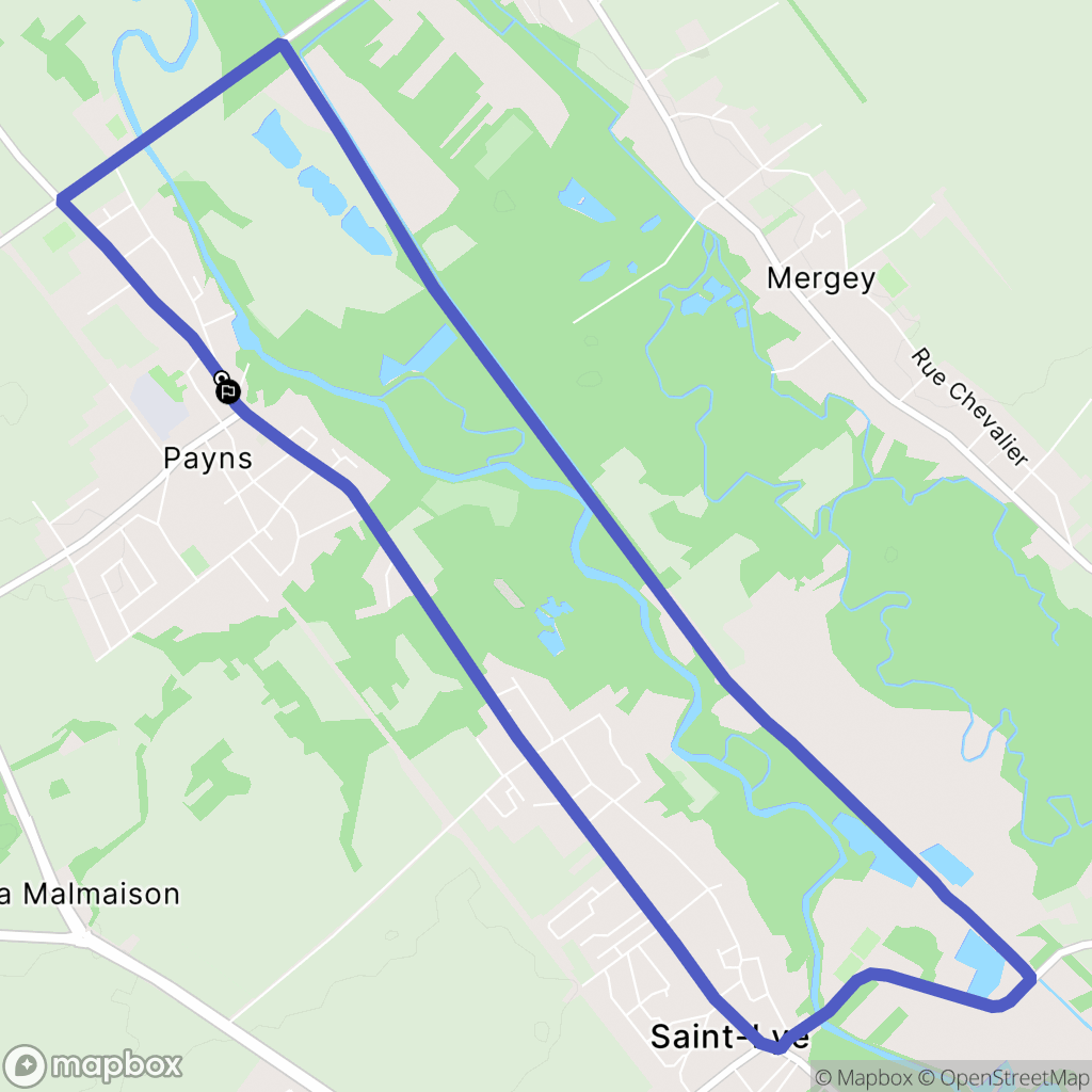 Payns : carte du parcours de randonnée - France
