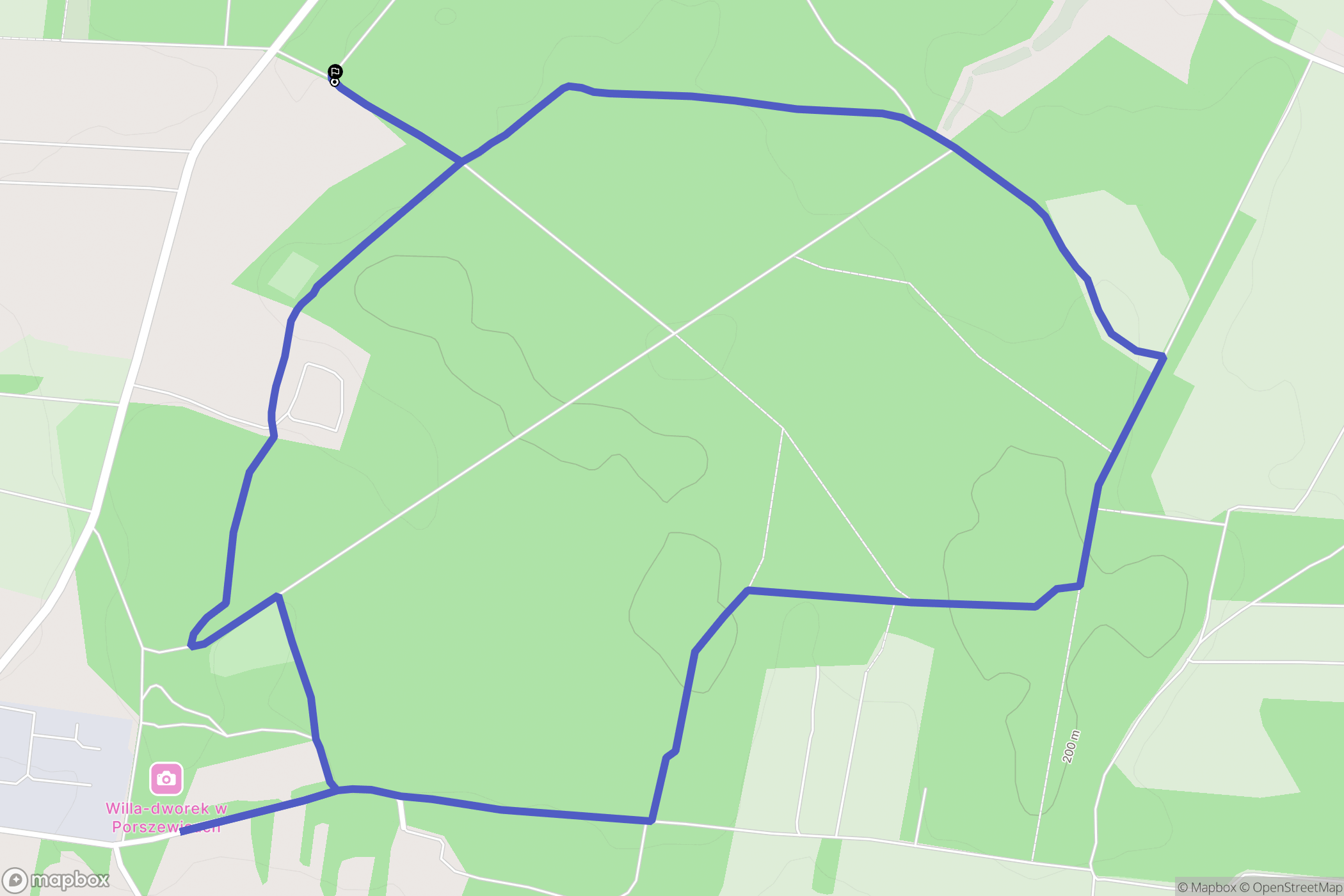 Porszewice: mapa trasy - Poland
