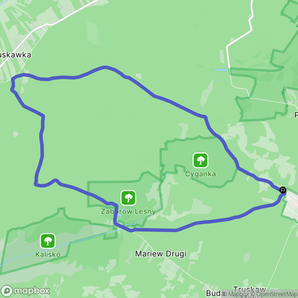 Truskaw: mapa trasy - Poland