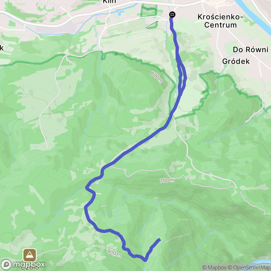 Krościenko nad Dunajcem: mapa trasy - Poland