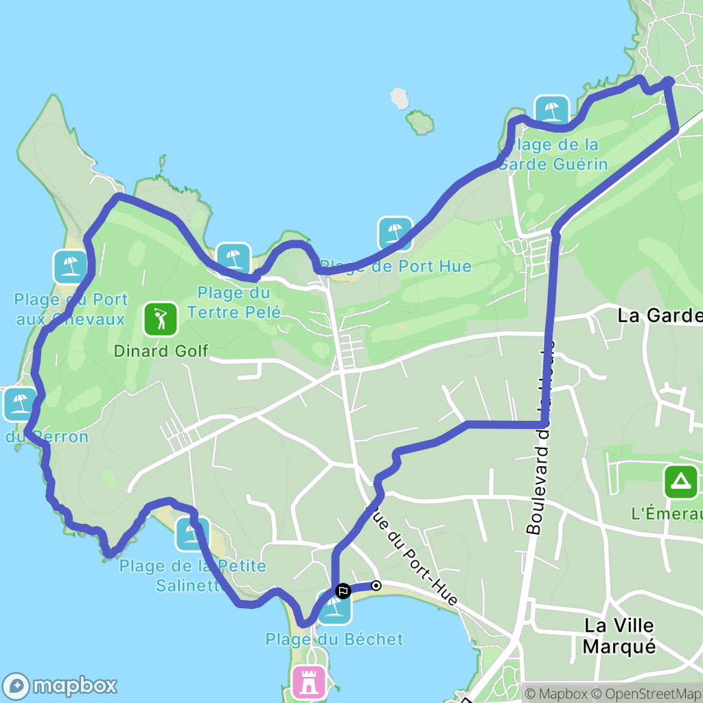 Saint-Briac-sur-Mer : carte du parcours de randonnée - France