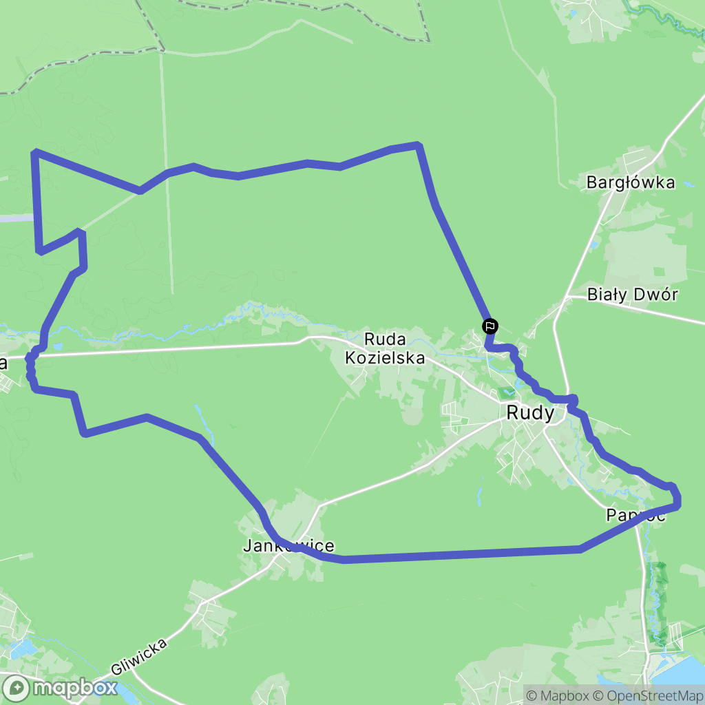Rudy: mapa trasy - Poland
