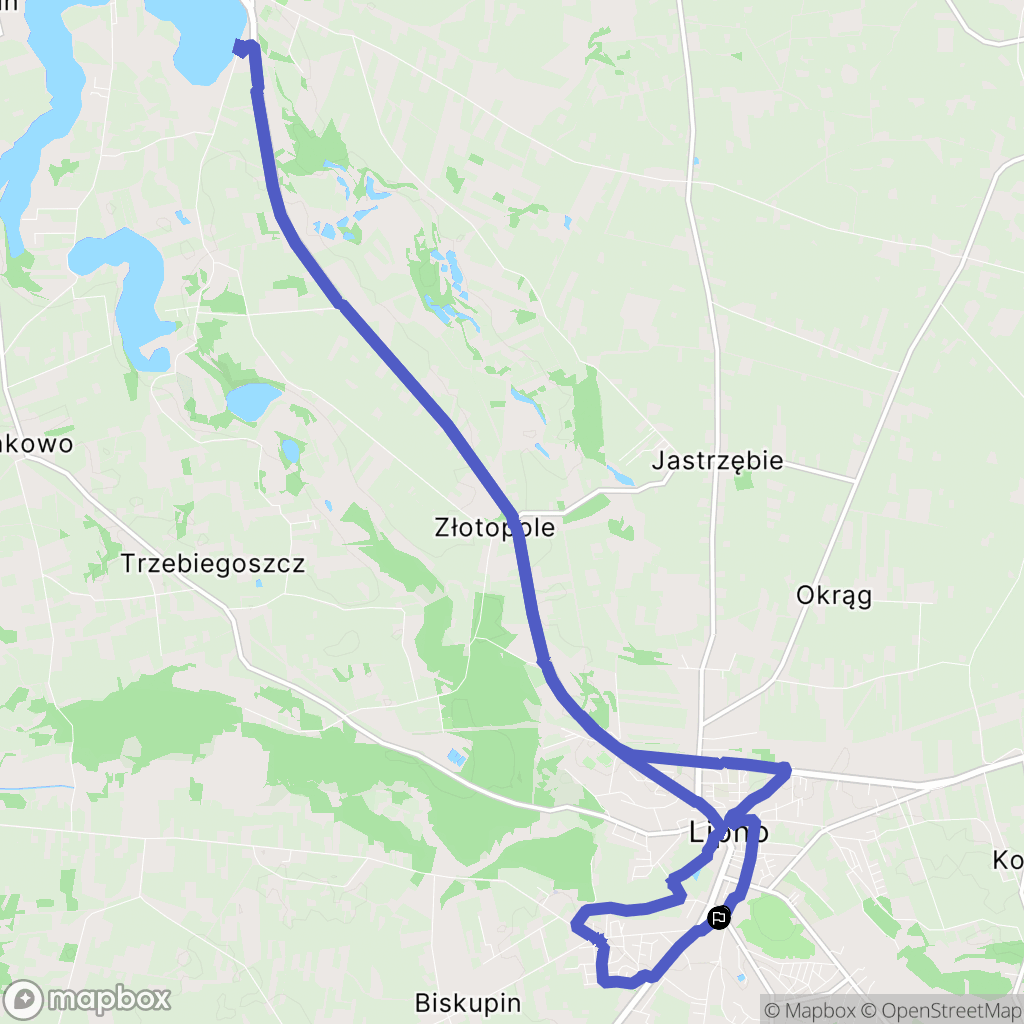 Lipno: mapa trasy - Poland
