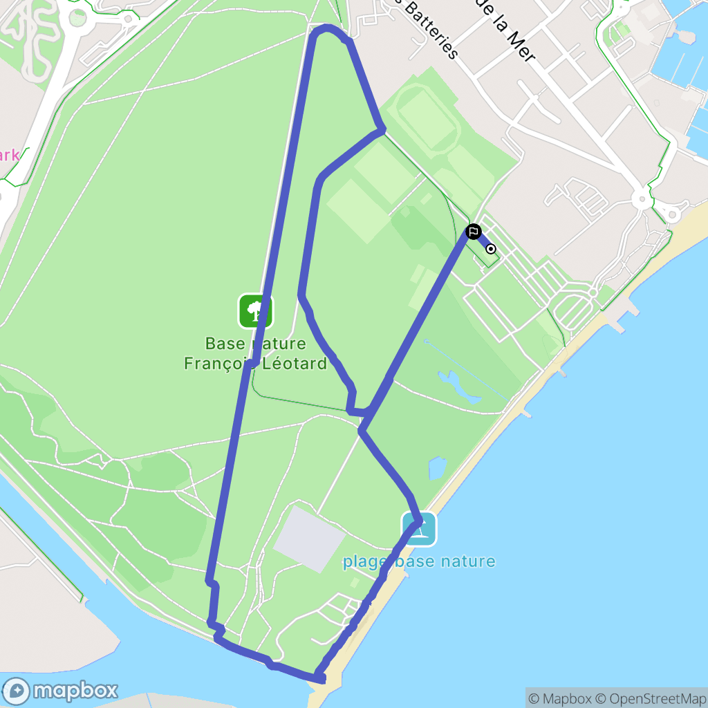 Fréjus : carte du parcours de randonnée - France