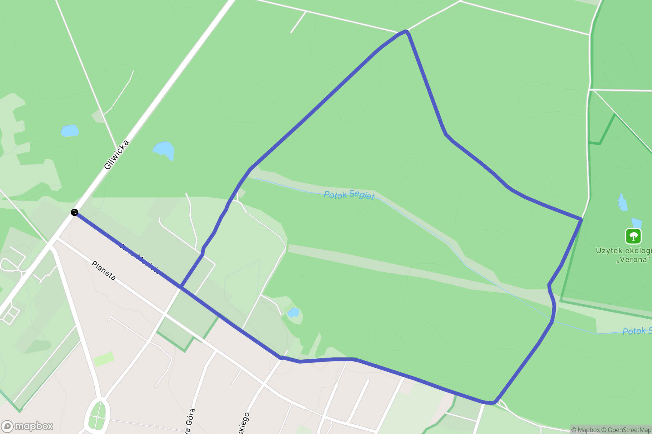 Tarnowskie Góry: mapa trasy - Poland