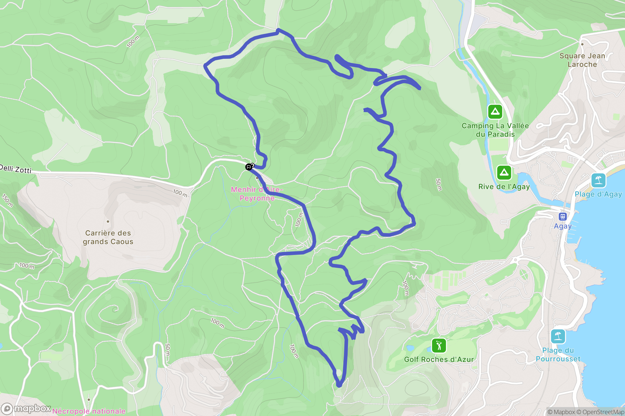 Saint-Raphaël : carte du parcours de randonnée - France