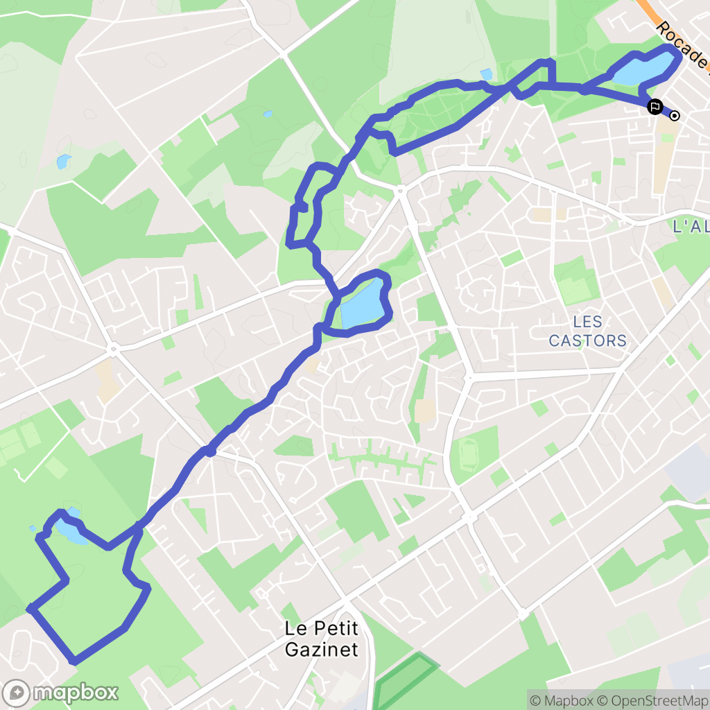 Pessac : carte du parcours de randonnée - France