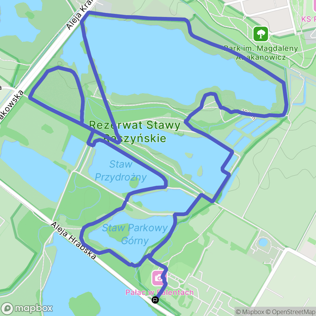 Falenty: mapa trasy - Poland
