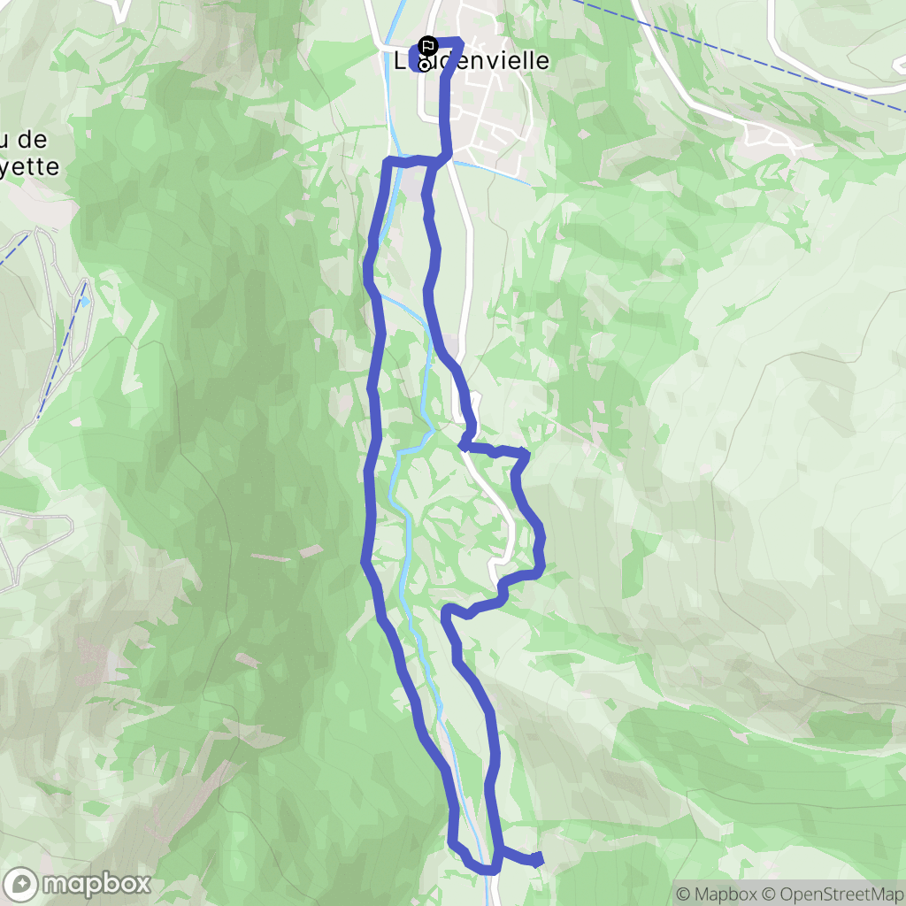 Loudenvielle : carte du parcours de randonnée - France
