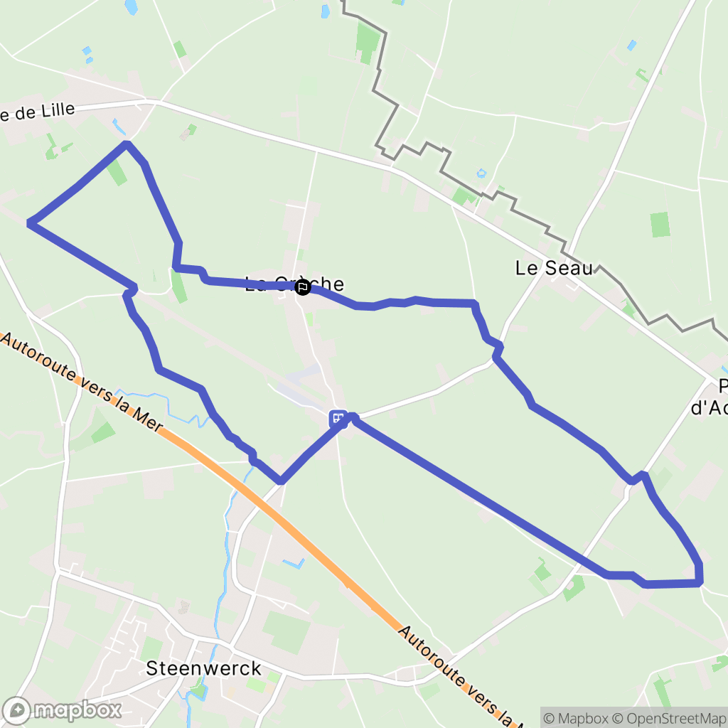 Bailleul : carte du parcours de randonnée - France