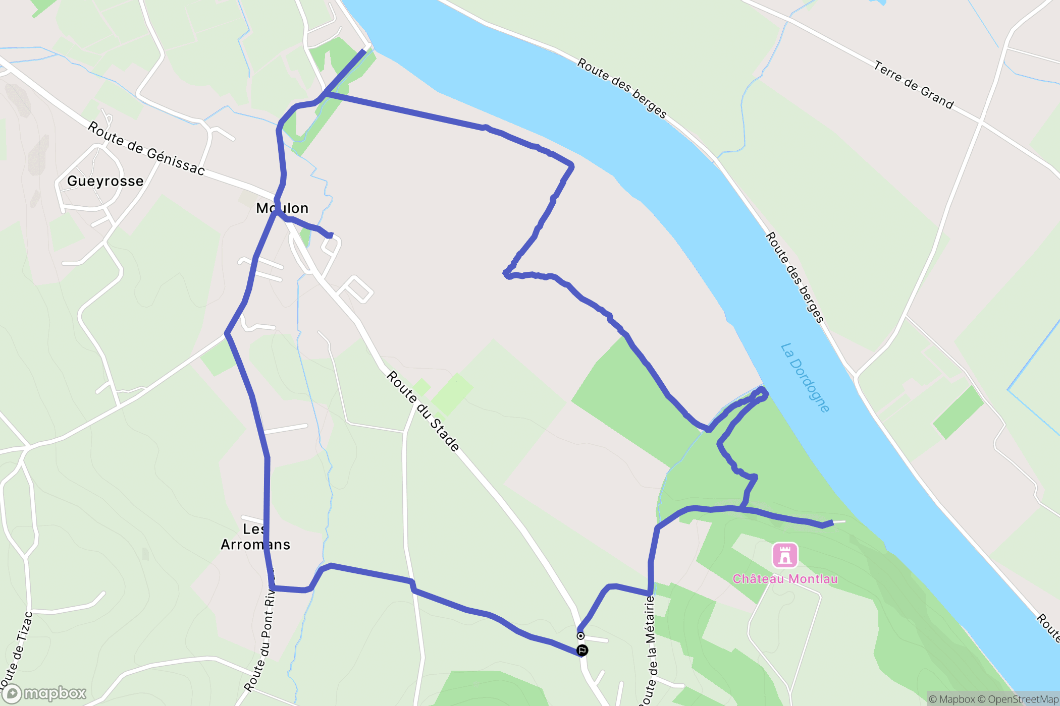 Moulon : carte du parcours de randonnée - France
