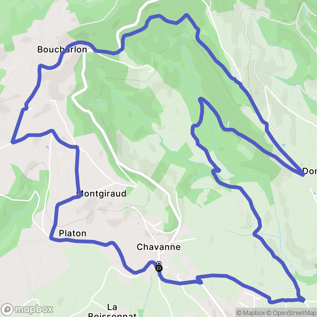 Saint-Chamond : carte du parcours de randonnée - France