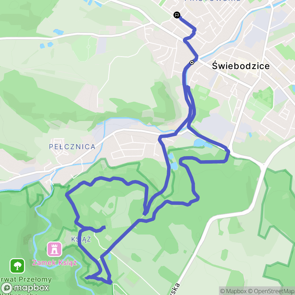 Świebodzice: mapa trasy - Poland
