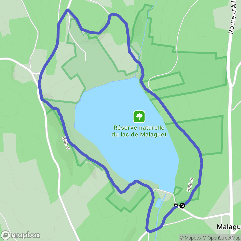 Monlet : carte du parcours de randonnée - France