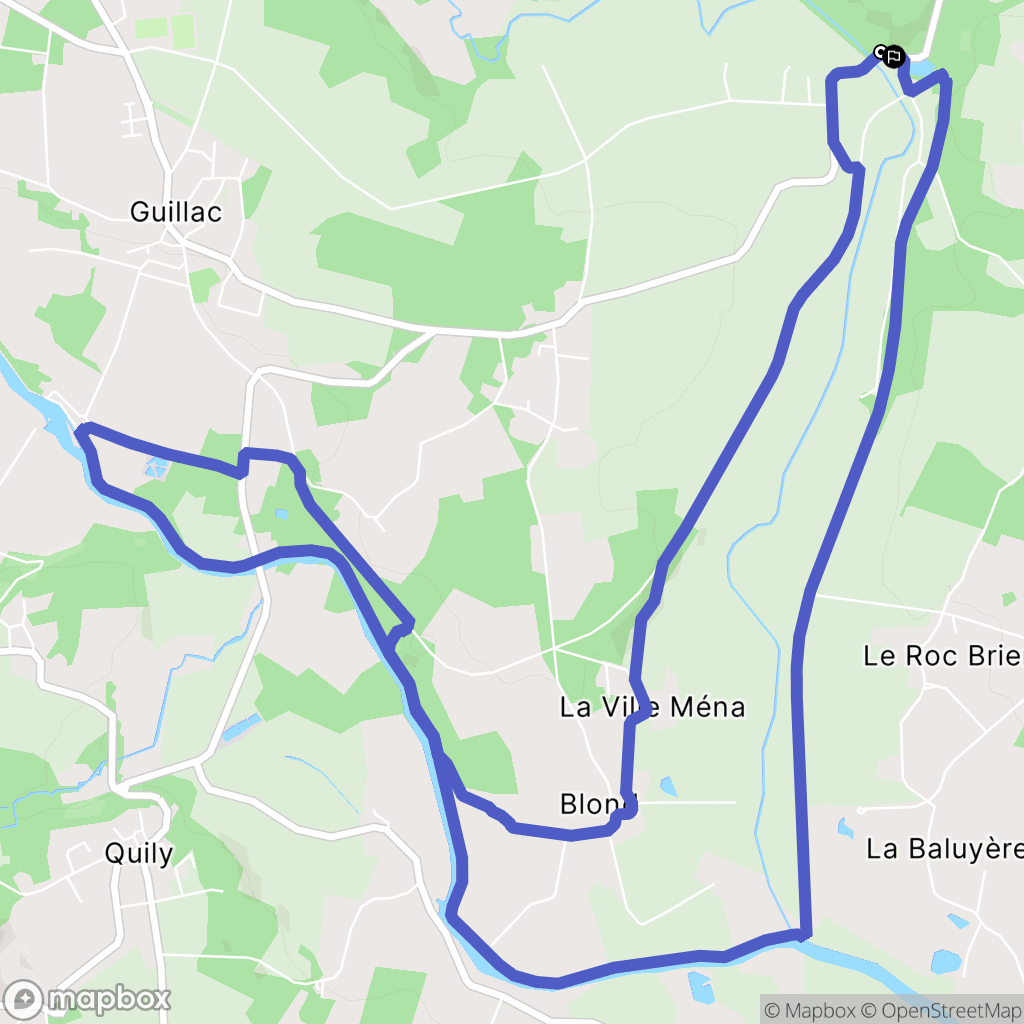 Ploërmel : carte du parcours de randonnée - France