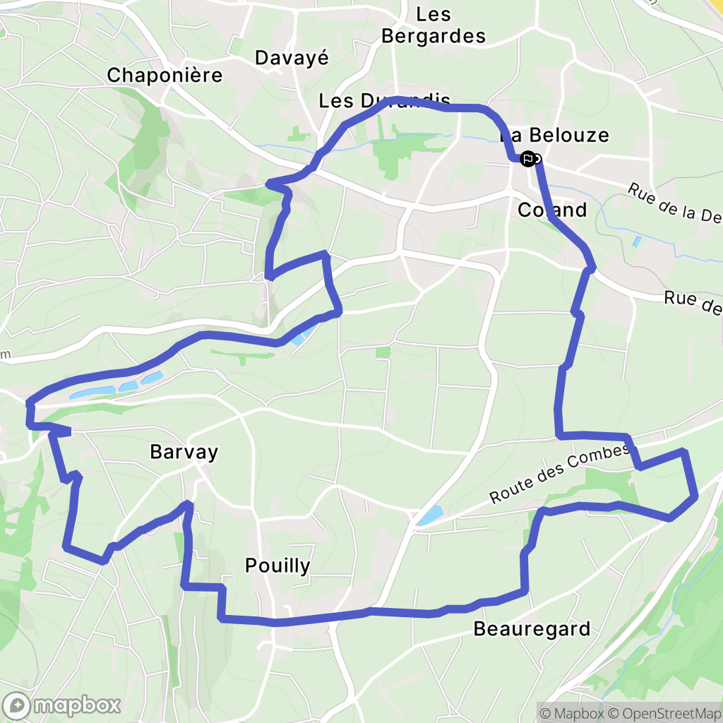 Davayé : carte du parcours de randonnée - France