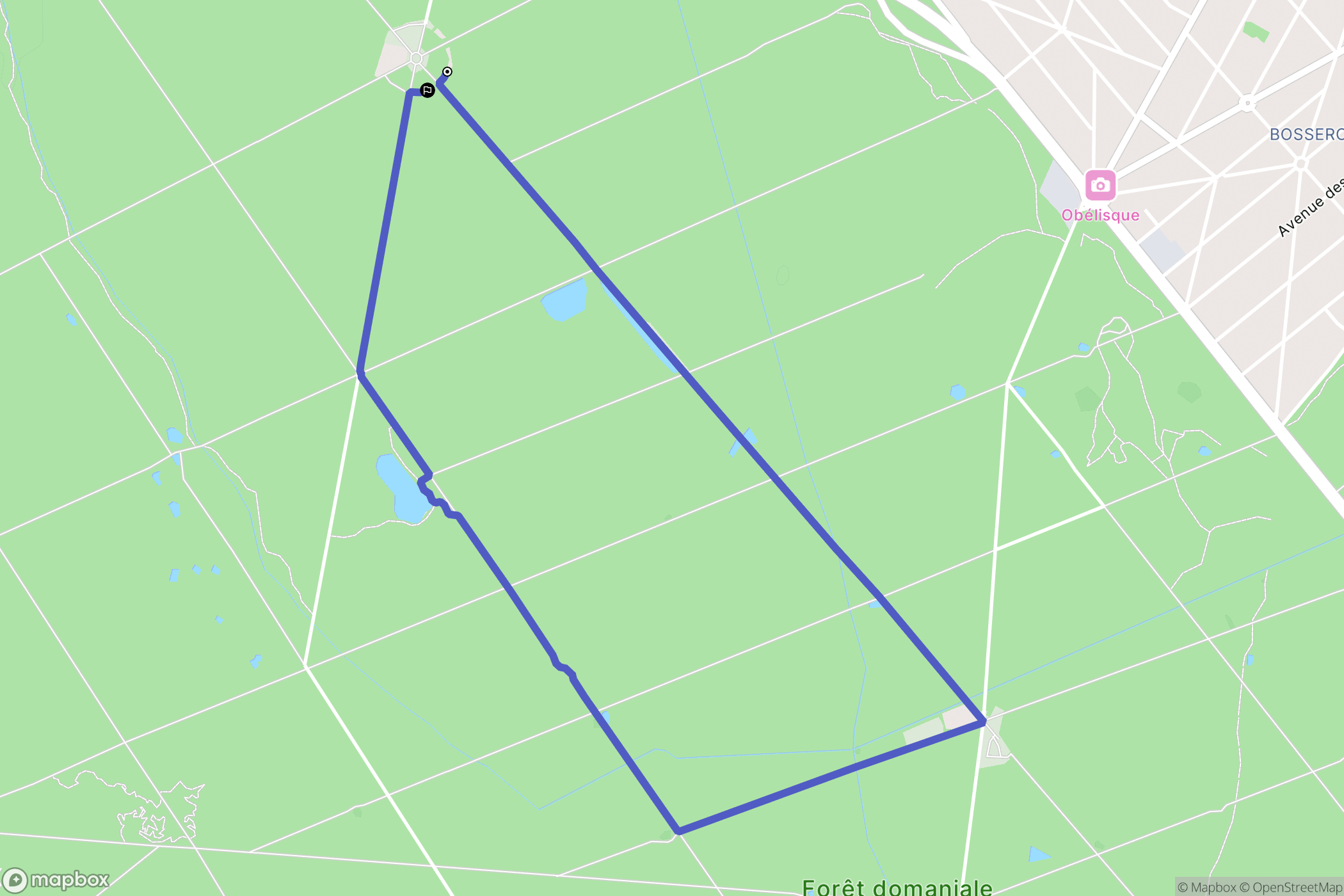 Montgeron : carte du parcours de randonnée - France