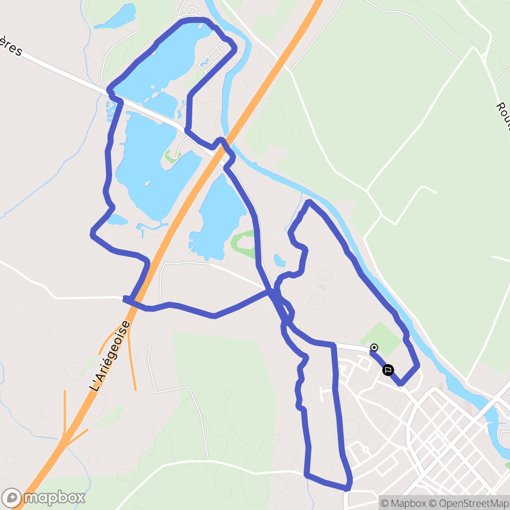 Mazères : carte du parcours de randonnée - France