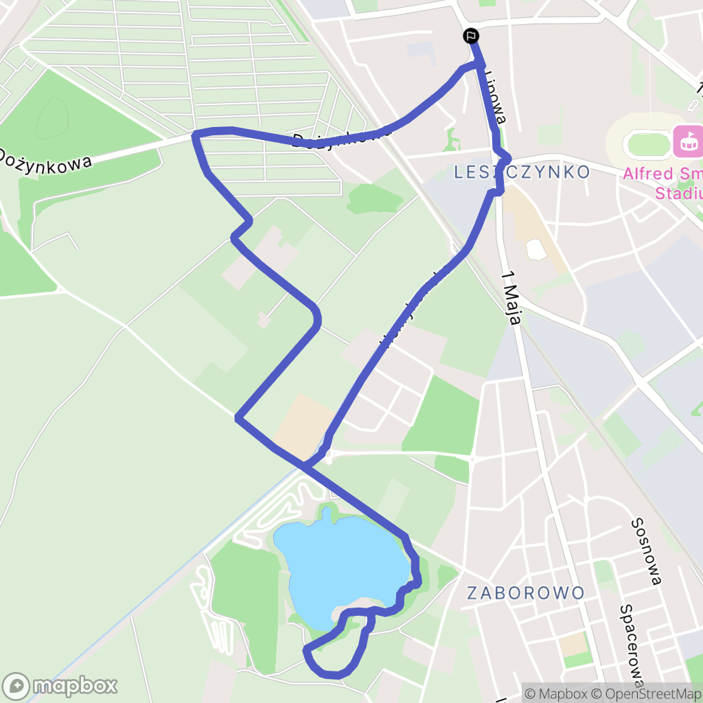 Leszno: mapa trasy - Poland