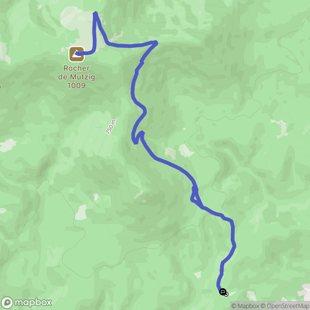 Lutzelhouse : carte du parcours de randonnée - France