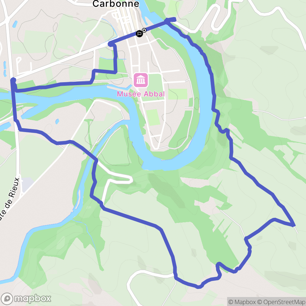 Carbonne : carte du parcours de randonnée - France