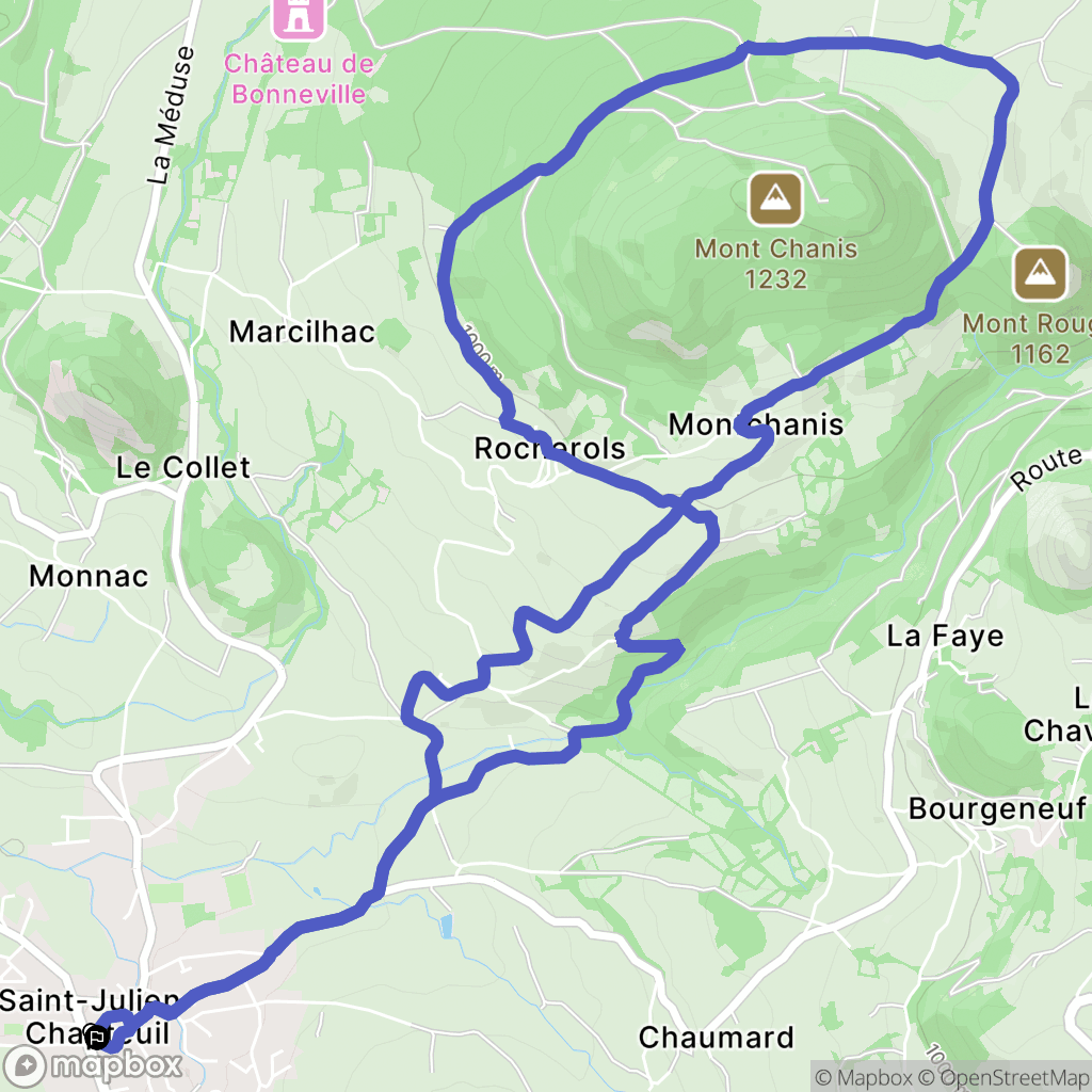 Saint-Julien-Chapteuil : carte du parcours de randonnée - France