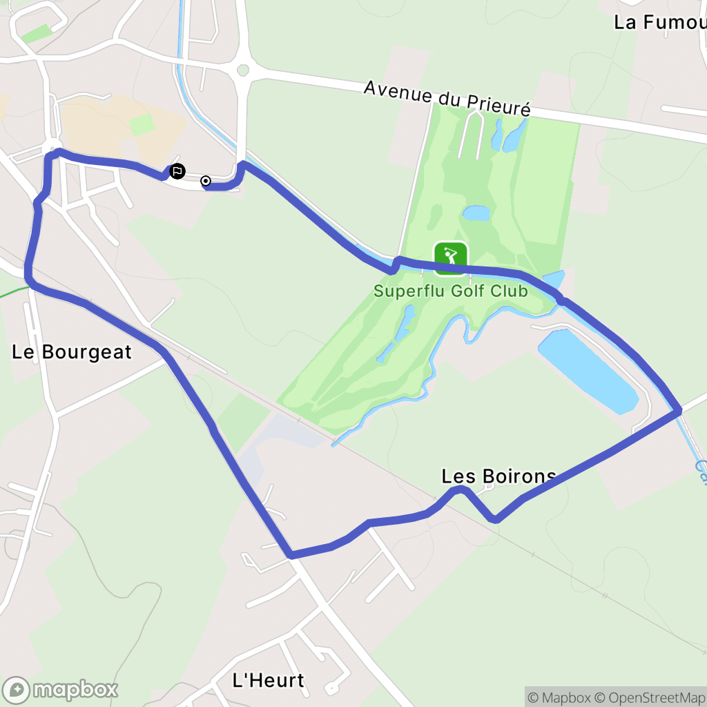 Saint-Romain-le-Puy : carte du parcours de randonnée - France