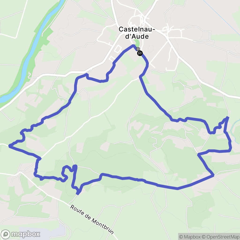 Castelnau-d'Aude : carte du parcours de randonnée - France