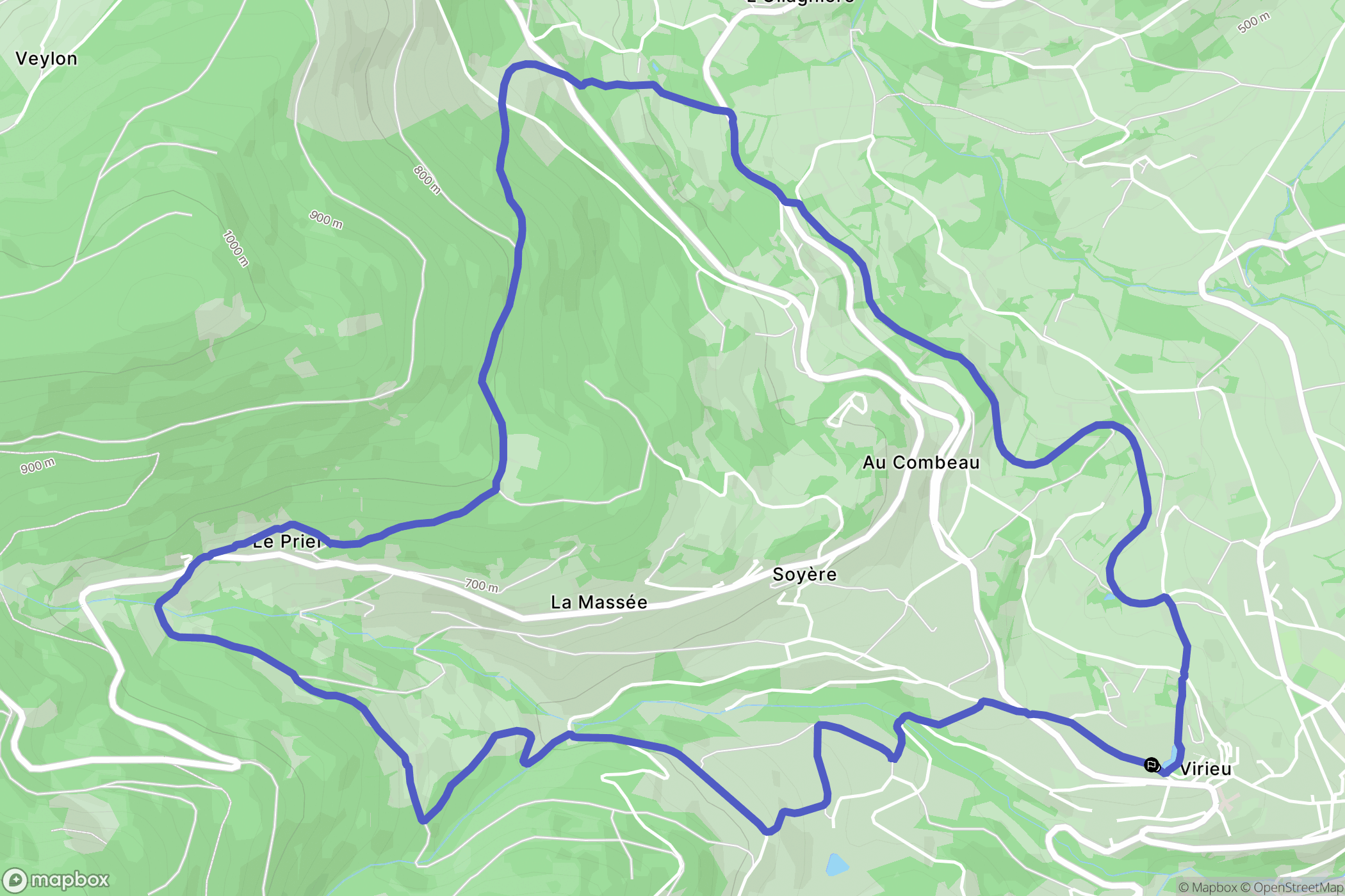 Pélussin : carte du parcours de randonnée - France