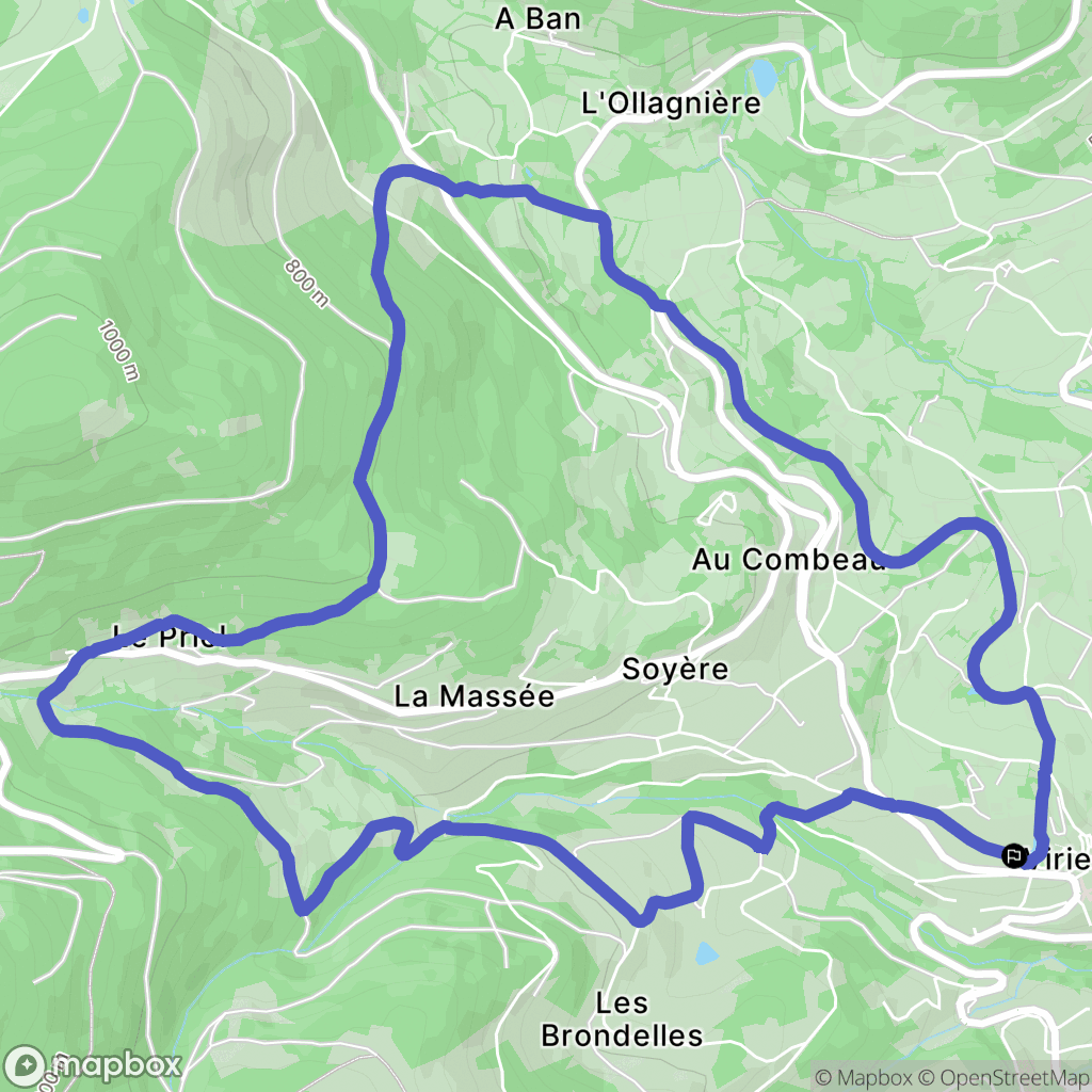 Pélussin : carte du parcours de randonnée - France
