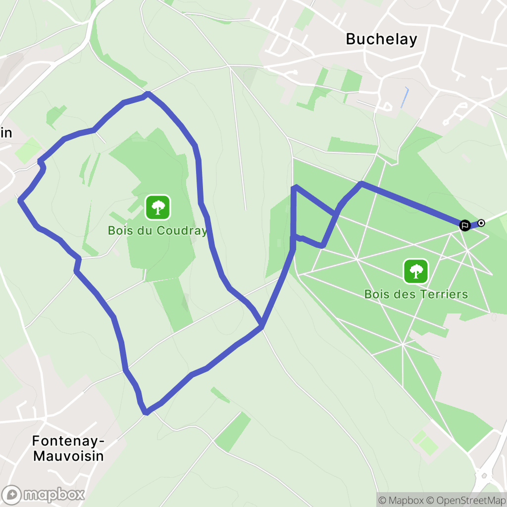 Magnanville : carte du parcours de randonnée - France