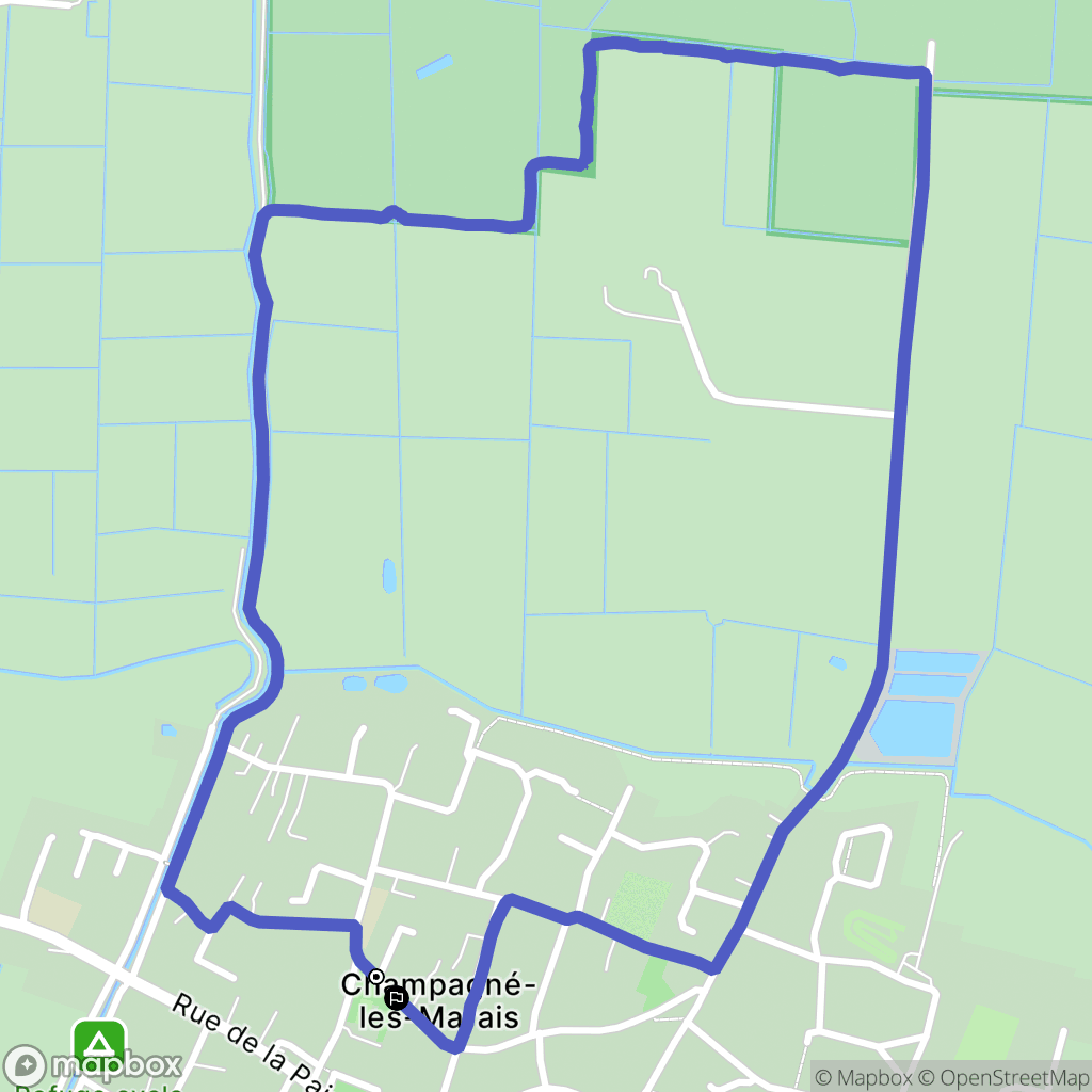 Champagné-les-Marais : carte du parcours de randonnée - France