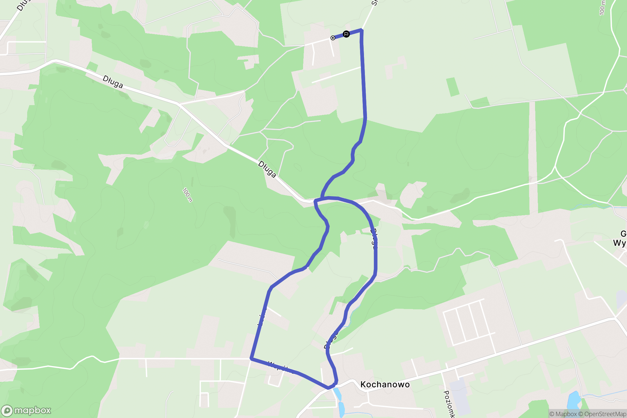Góra: mapa trasy - Poland