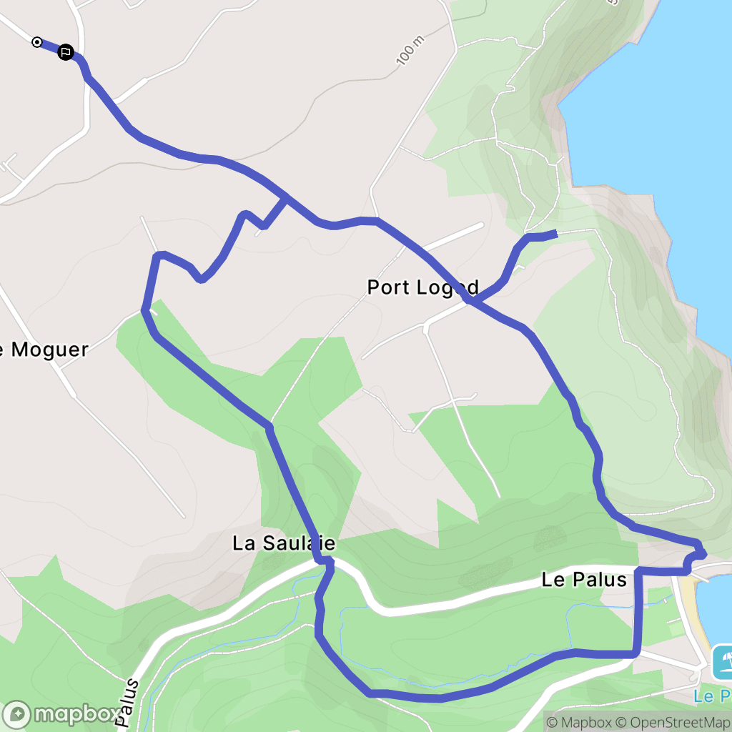 Plouha : carte du parcours de randonnée - France