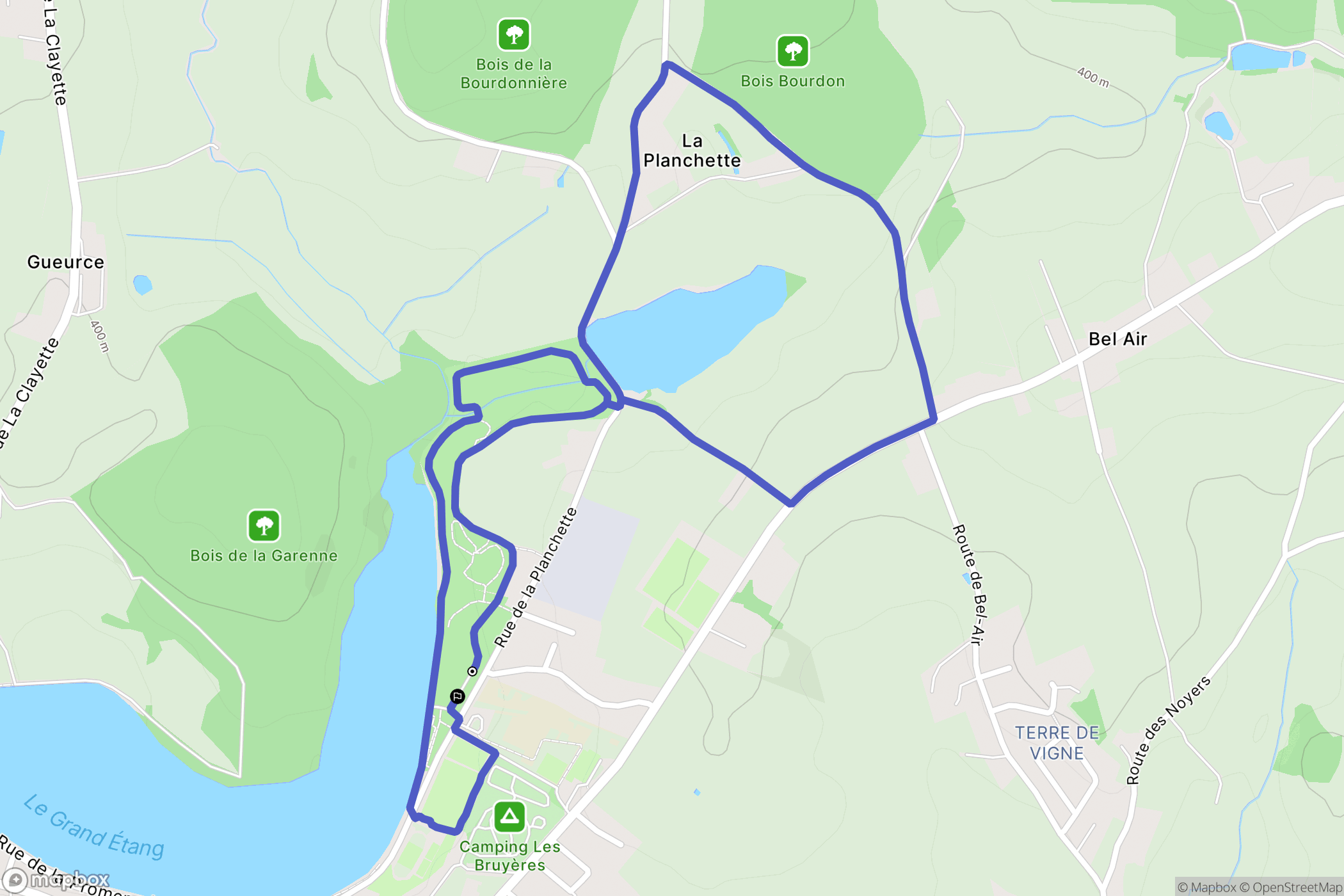 La Clayette : carte du parcours de randonnée - France