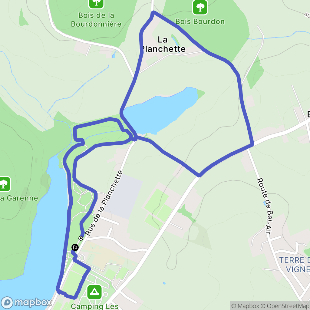 La Clayette : carte du parcours de randonnée - France