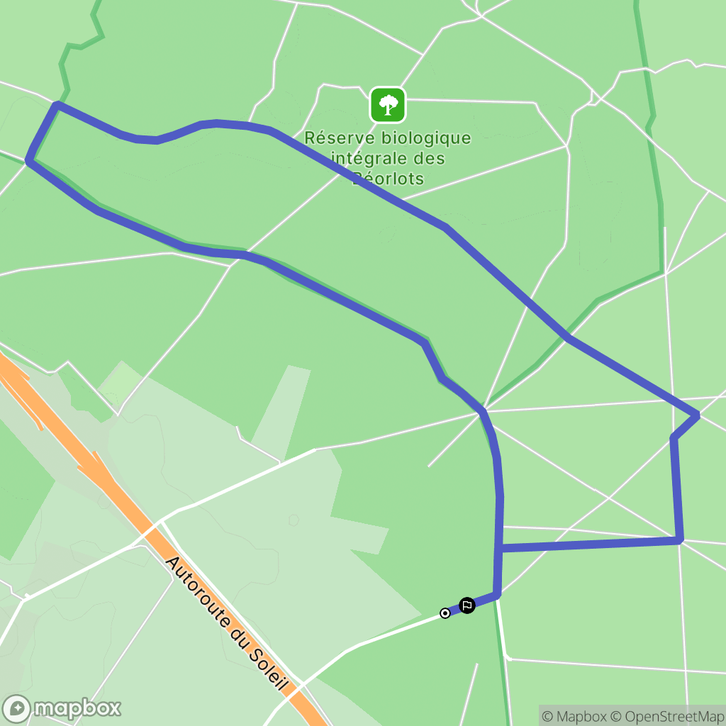 Achères-la-Forêt : carte du parcours de randonnée - France