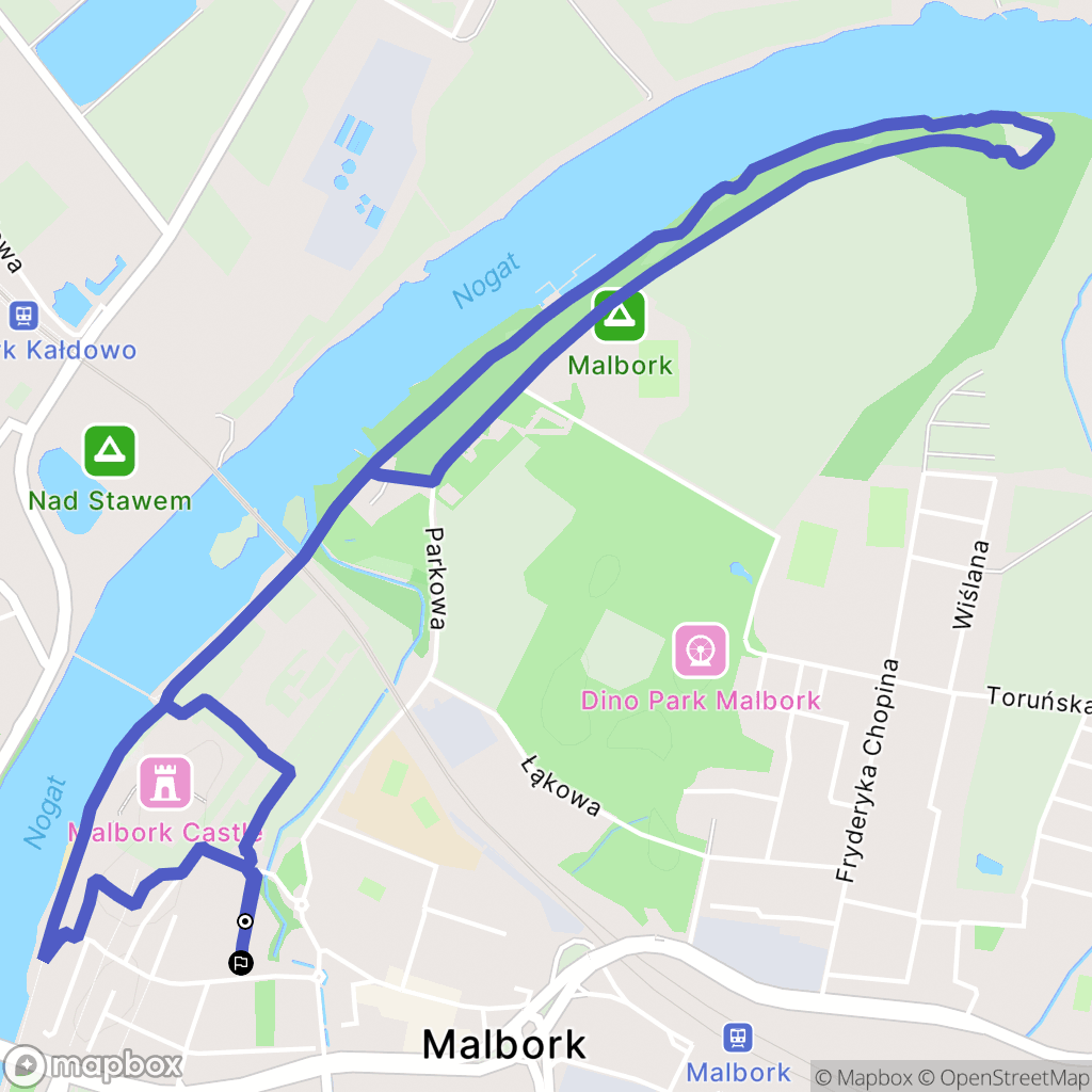 Malbork: mapa trasy - Poland