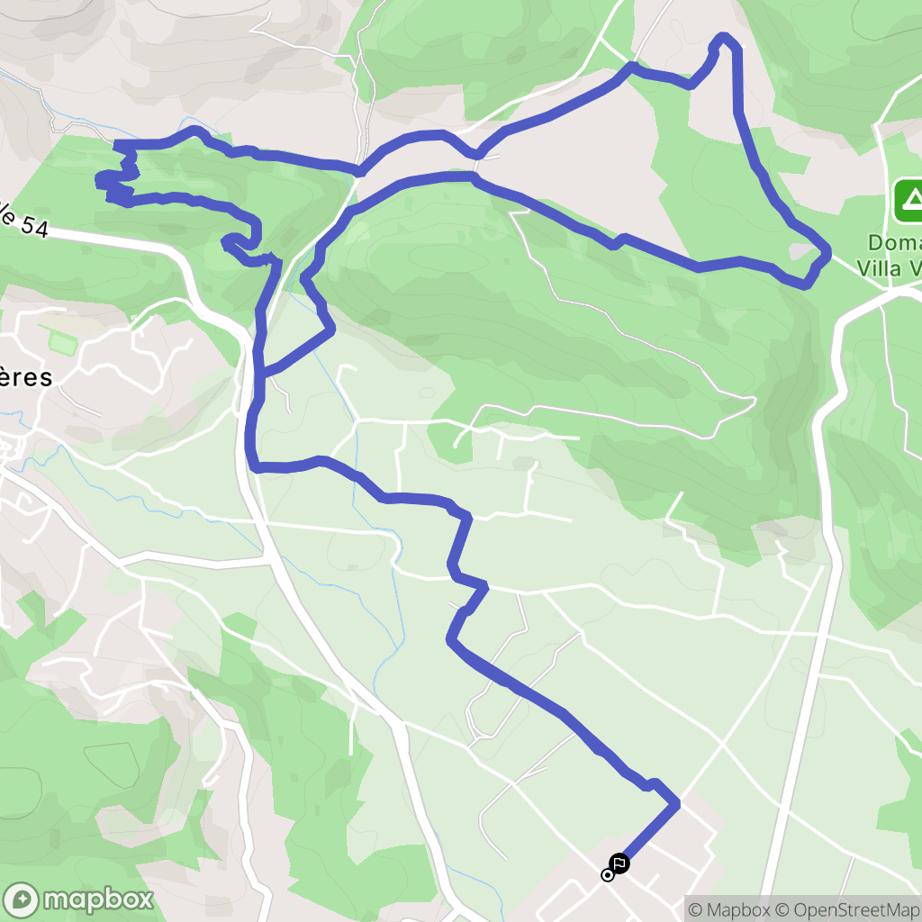 Figanières : carte du parcours de randonnée - France