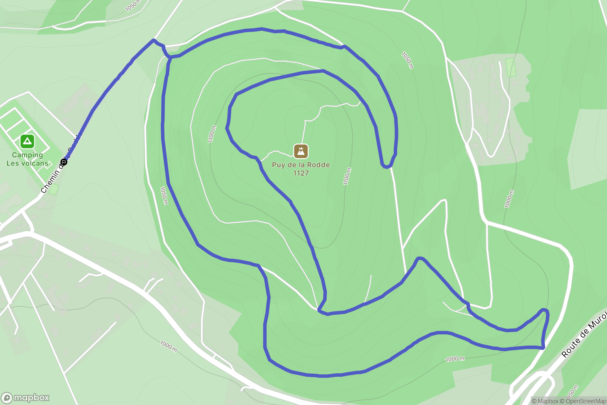 Aydat : carte du parcours de randonnée - France