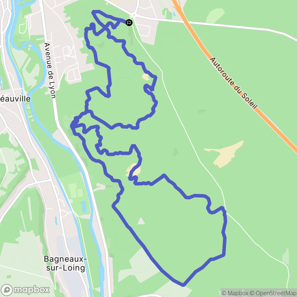 Nemours : carte du parcours de randonnée - France